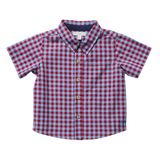 Boys Jack Shirt (Red Light Blue Check)