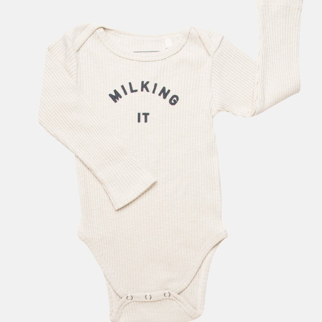 Milking It Bodysuit (Oat)