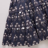 Girls Peachy Dress (Navy Strawflower)
