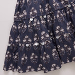 Girls Peachy Dress (Navy Strawflower)