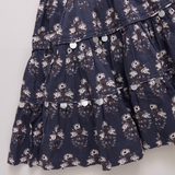 Girls Peachy Dress (Navy Strawflower)