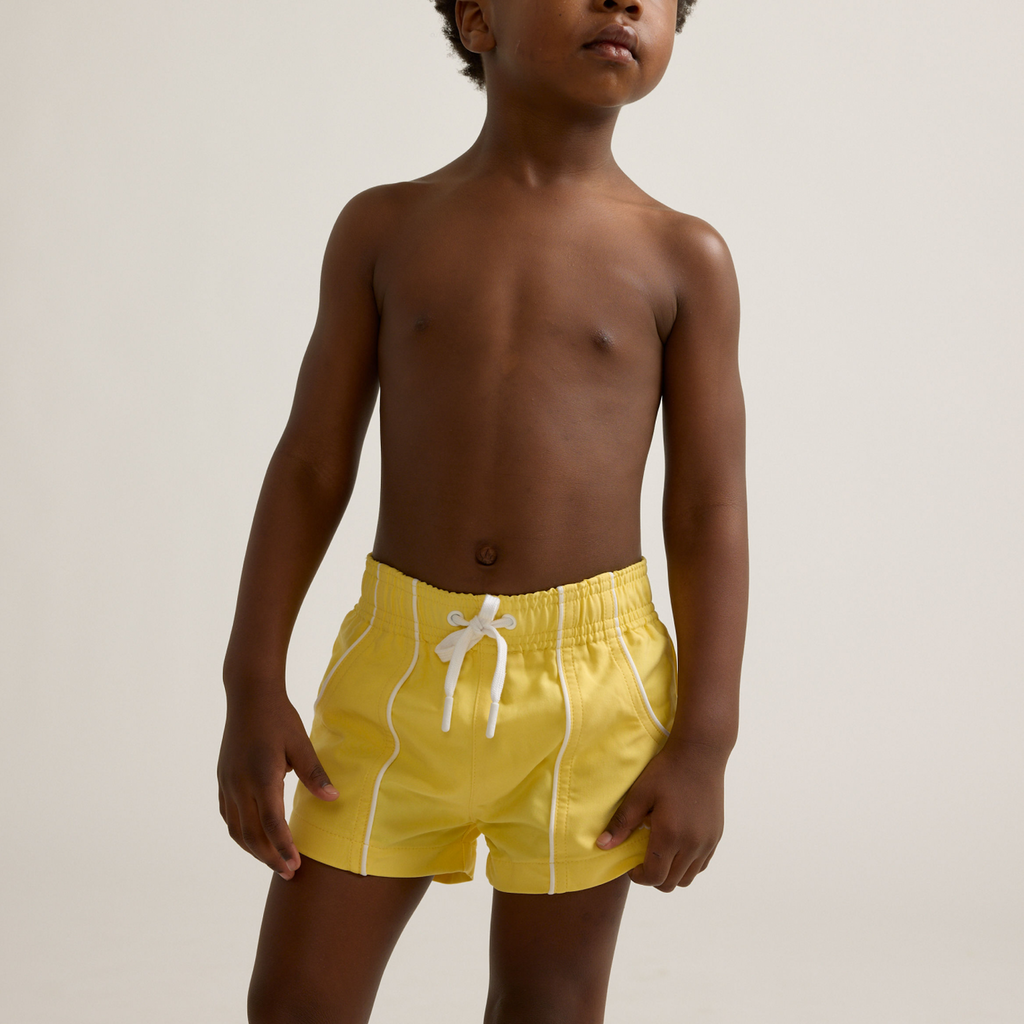 Boys Panelled Boardie (Soleil Yellow)