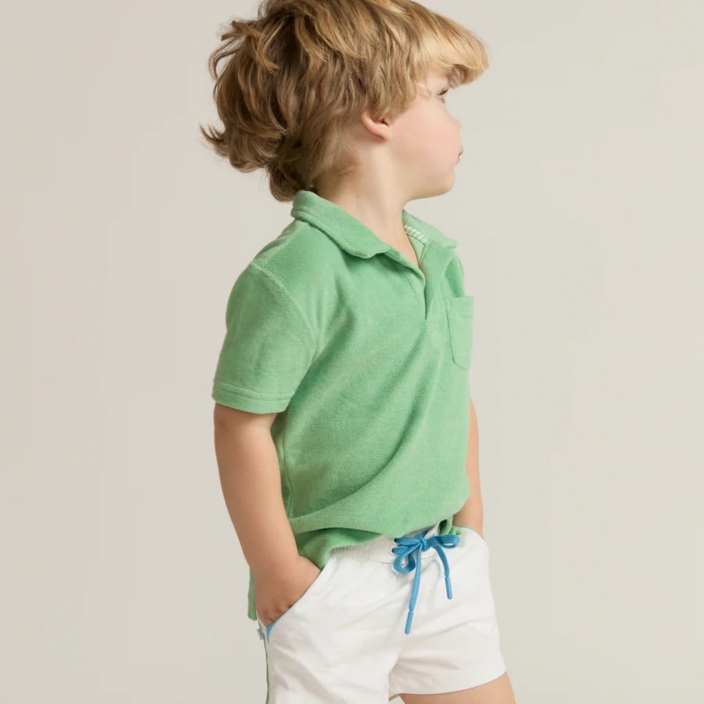 Boys French Terry Polo (Gustavia Green)