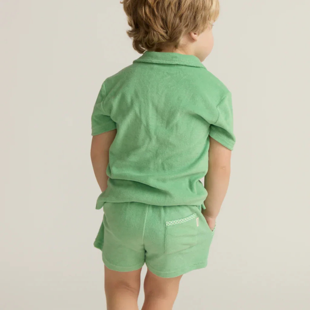 Boys French Terry Polo (Gustavia Green)