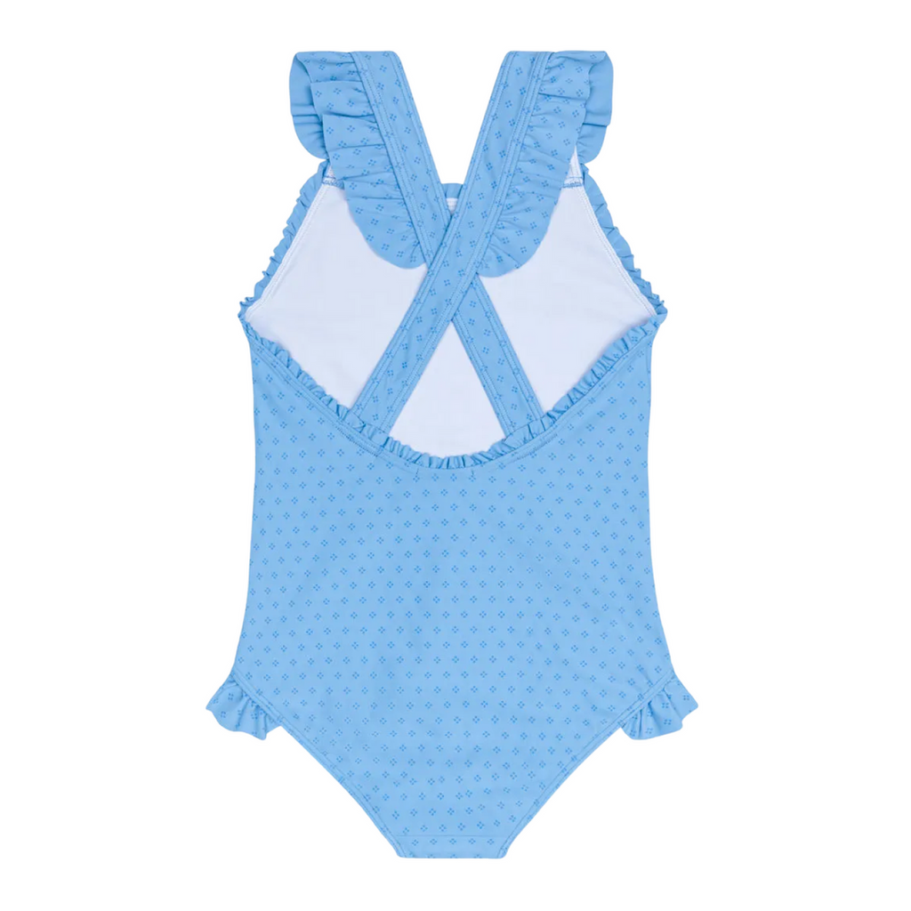 Girls Ruffle Edge One Piece (Le Marin Dot)