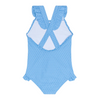 Girls Ruffle Edge One Piece (Le Marin Dot)