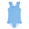 Girls Ruffle Edge One Piece (Le Marin Dot)