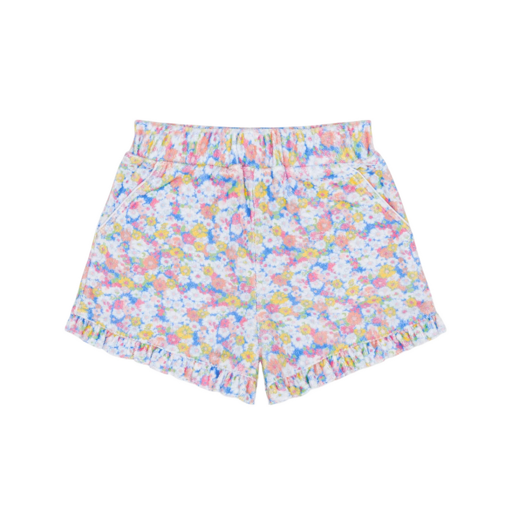 Girls French Terry Ruffle Short (Jasmine Blossom)