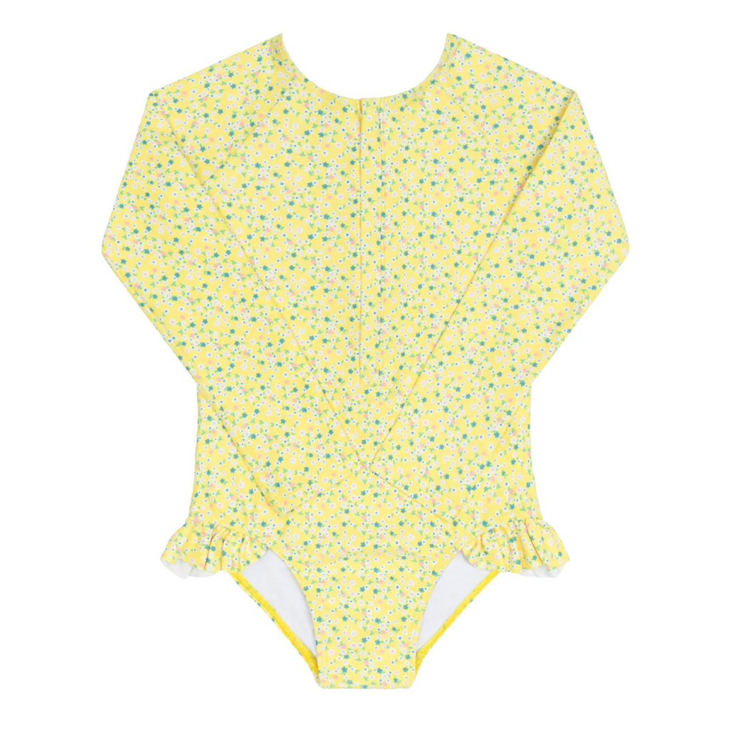 Girls Front Zip Rashguard One Piece (Petite Fleur)