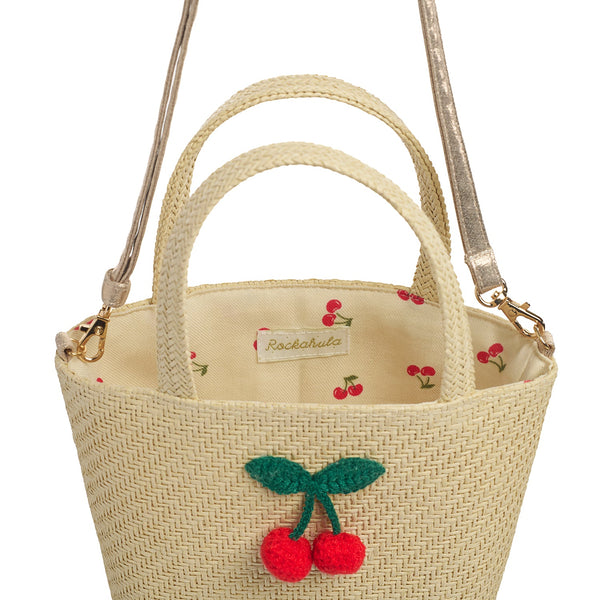 Crochet Cherry Basket Bag