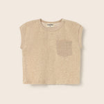 Soft Terry Cloth T-Shirt (Beige Melange)