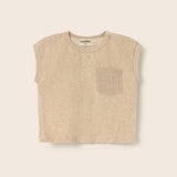 Soft Terry Cloth T-Shirt (Beige Melange)