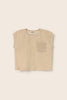 Soft Terry Cloth T-Shirt (Beige Melange)
