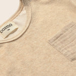 Soft Terry Cloth T-Shirt (Beige Melange)