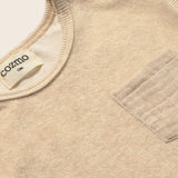 Soft Terry Cloth T-Shirt (Beige Melange)