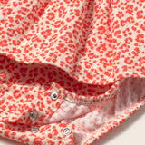 Animal Print Cotton Romper (Tomato)