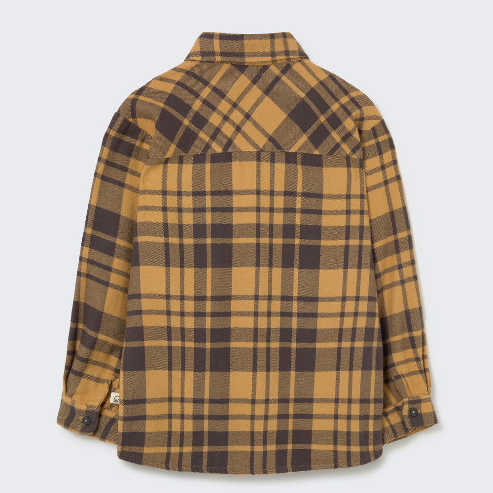 Soft Tartan Flannel Shirt (Biscuit)