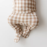 Take Me Home Set with Cap (Gingham Bisque)
