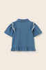 Chambray Denim Blouse (Blue)