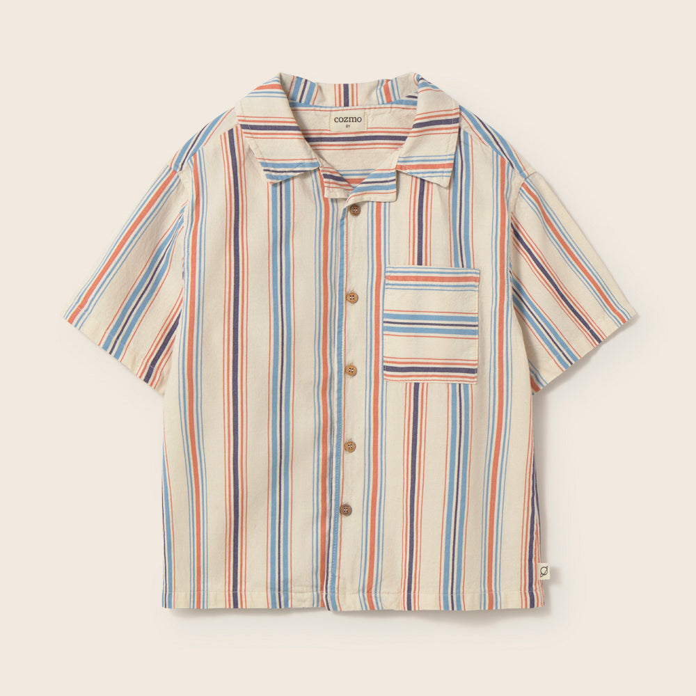 Striped Cotton Shirt (Ivory)