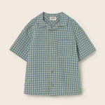 Gingham Cotton Shirt (Blue)