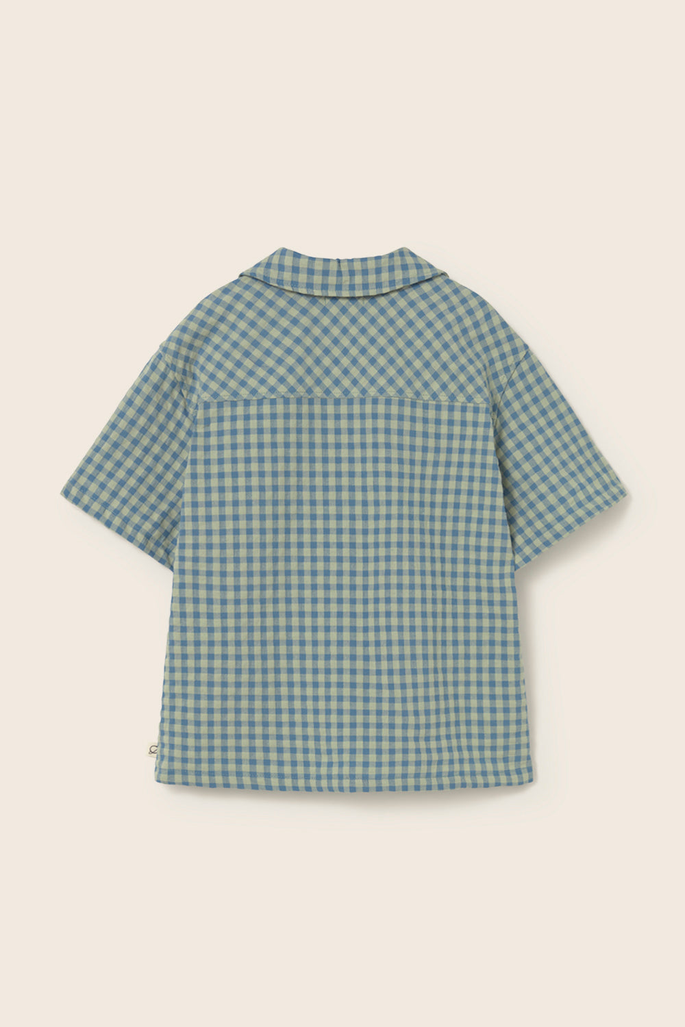 Gingham Cotton Shirt (Blue)