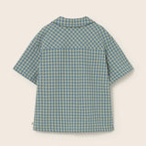 Gingham Cotton Shirt (Blue)