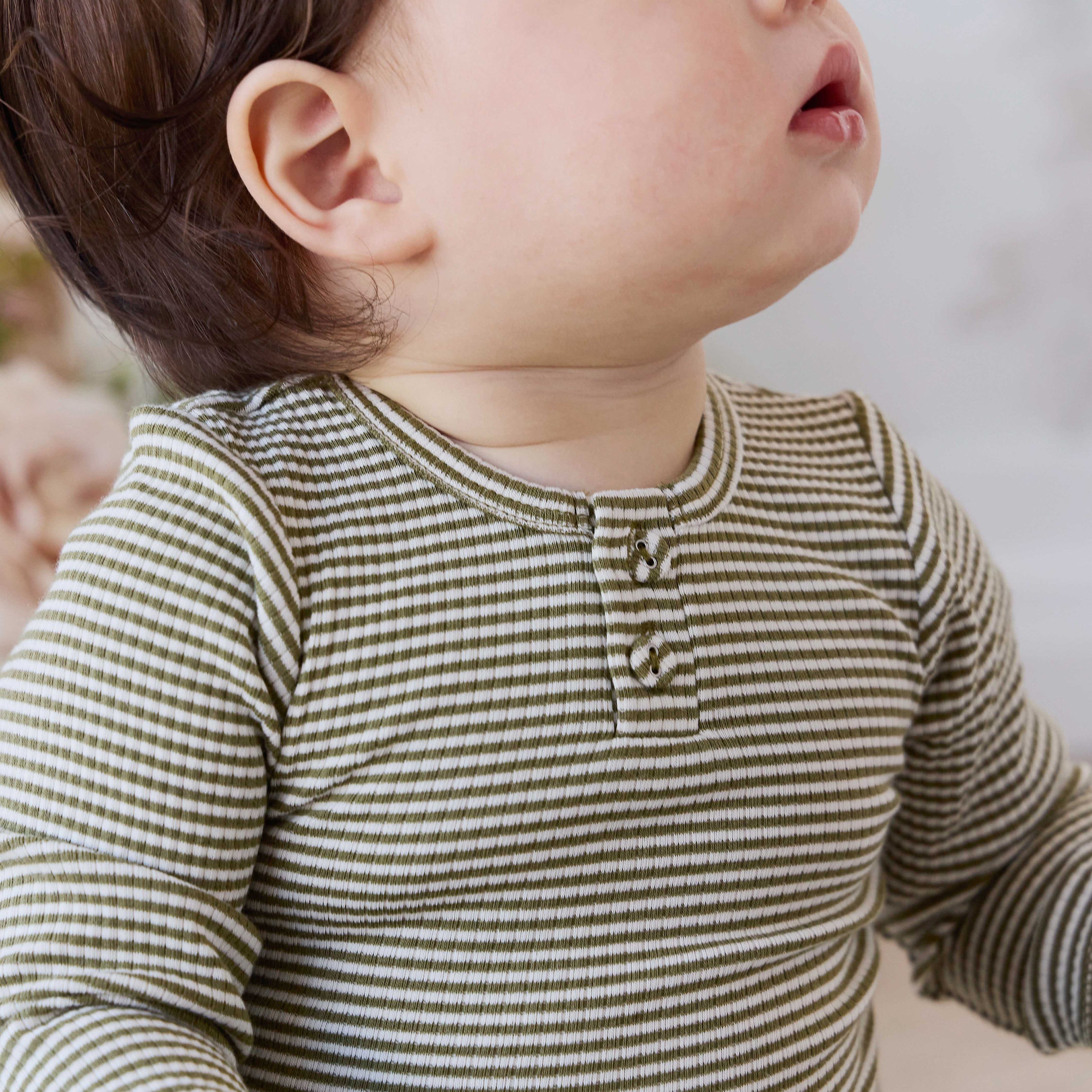 Long Sleeve Bodysuit (Petite Stripe)