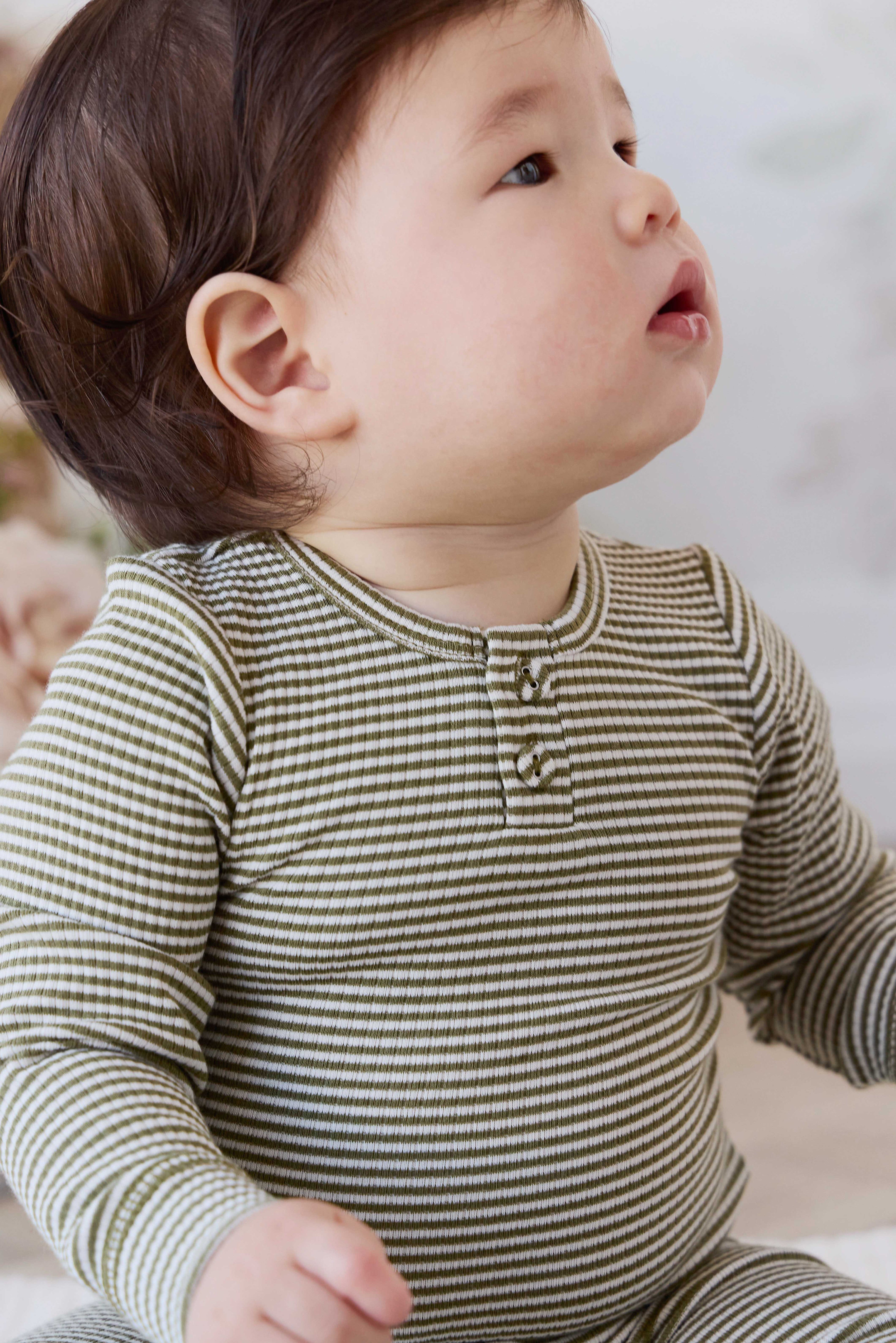 Long Sleeve Bodysuit (Petite Stripe)