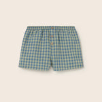 Gingham Cotton Shorts (Blue)