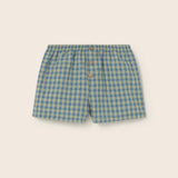 Gingham Cotton Shorts (Blue)