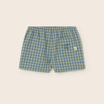 Gingham Cotton Shorts (Blue)