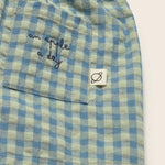 Gingham Cotton Shorts (Blue)