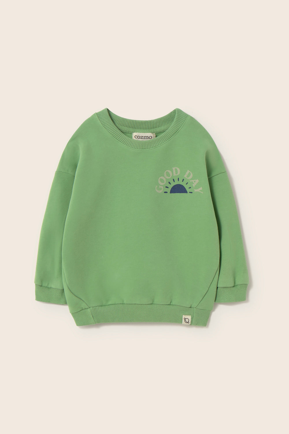 Soft Fleece Print Sweatshirt (Green)
