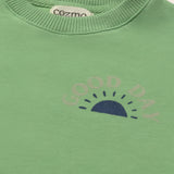 Soft Fleece Print Sweatshirt (Green)
