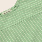 Striped Linen-Look Cotton Shirt (Green)