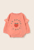 Soft Fleece Print Ruffle Sweatshirt (Rose)