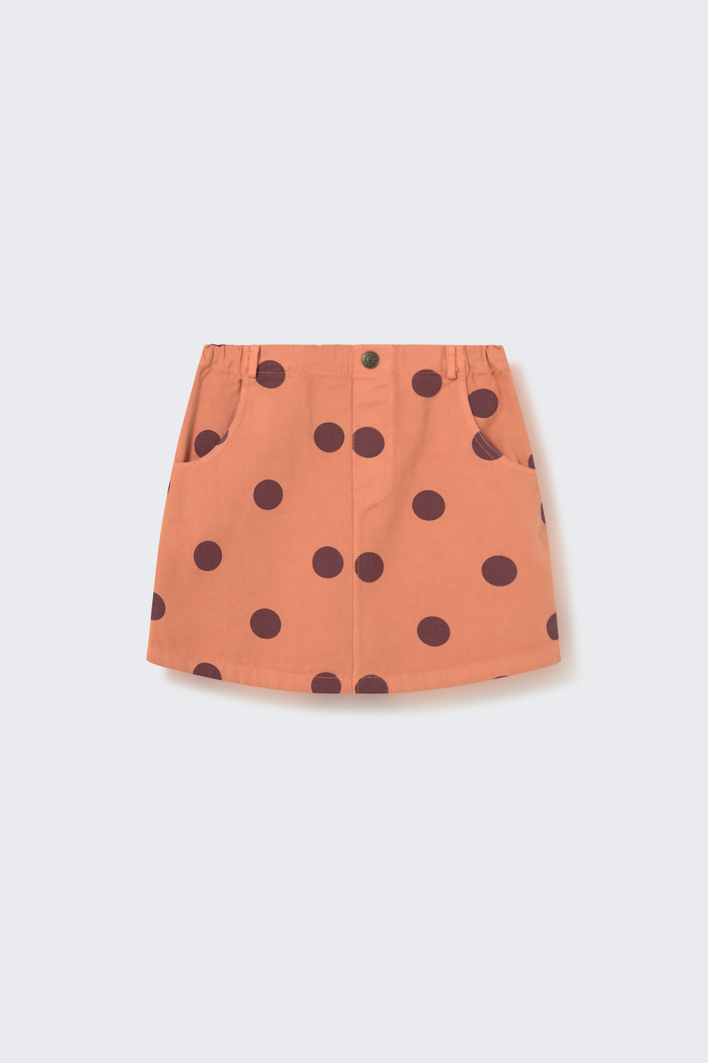 Polka Dot Twill Skirt (Pink Sienna)