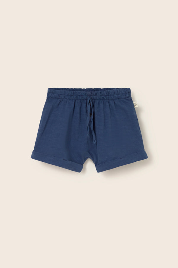 Soft Slub Cotton Shorts (Navy)