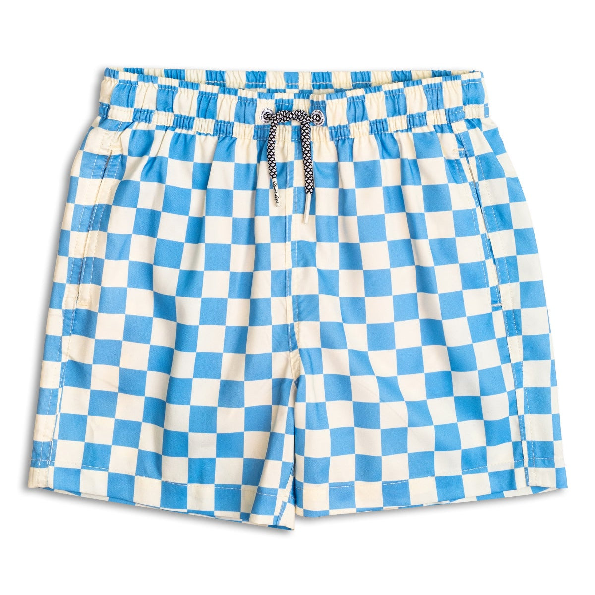 Liffy Check Kids Swim Shorts (Blue/Cream)