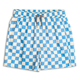 Liffy Check Kids Swim Shorts (Blue/Cream)