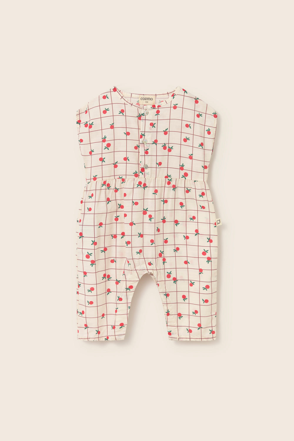 Slub Fruit Poplin Jumpsuit (Ivory)