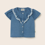 Chambray Denim Baby Blouse (Blue)
