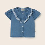 Chambray Denim Baby Blouse (Blue)