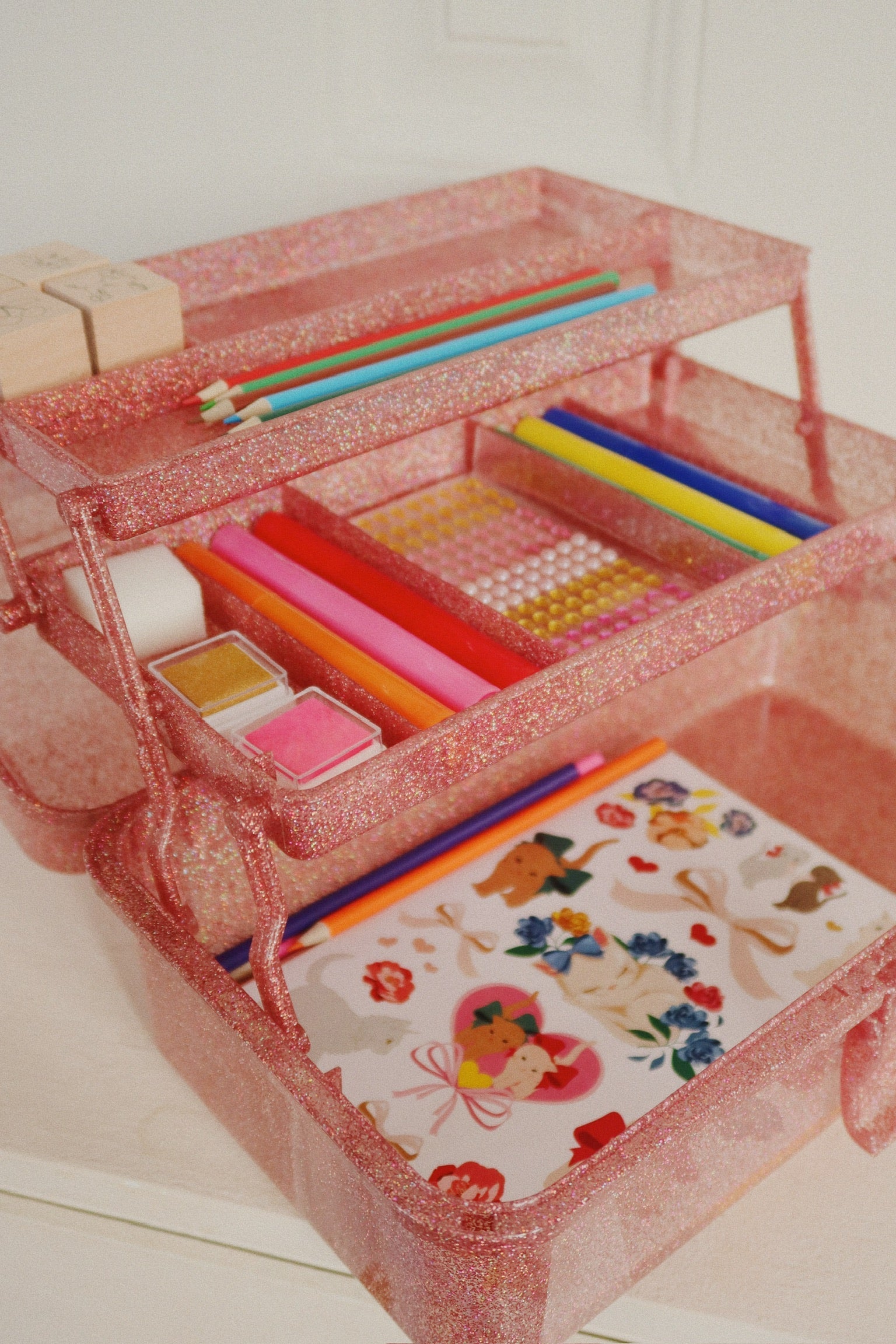 Creative Art Caddy (Glitter Rose)