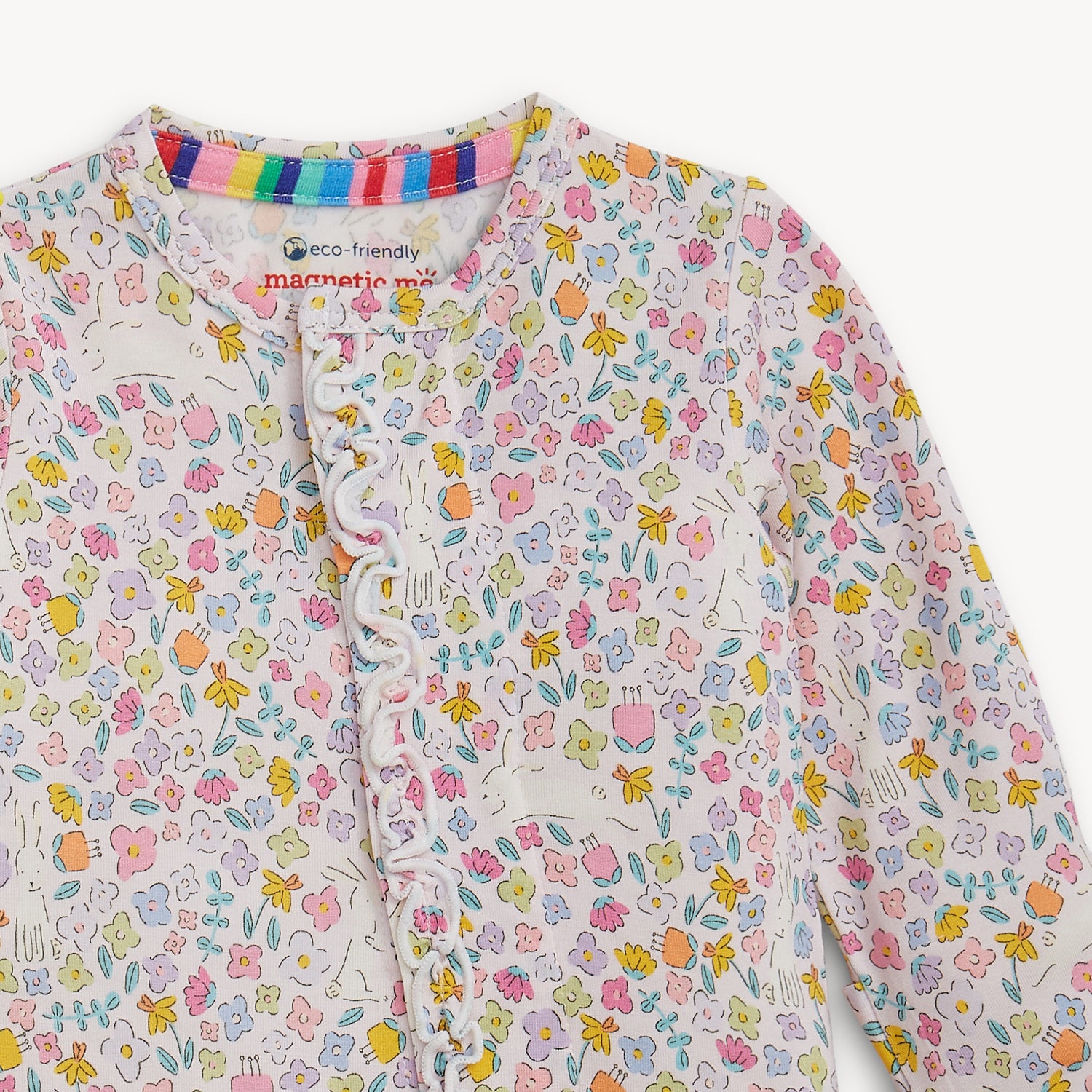 Magnetic Ruffle Footie (Bunny Blossom)