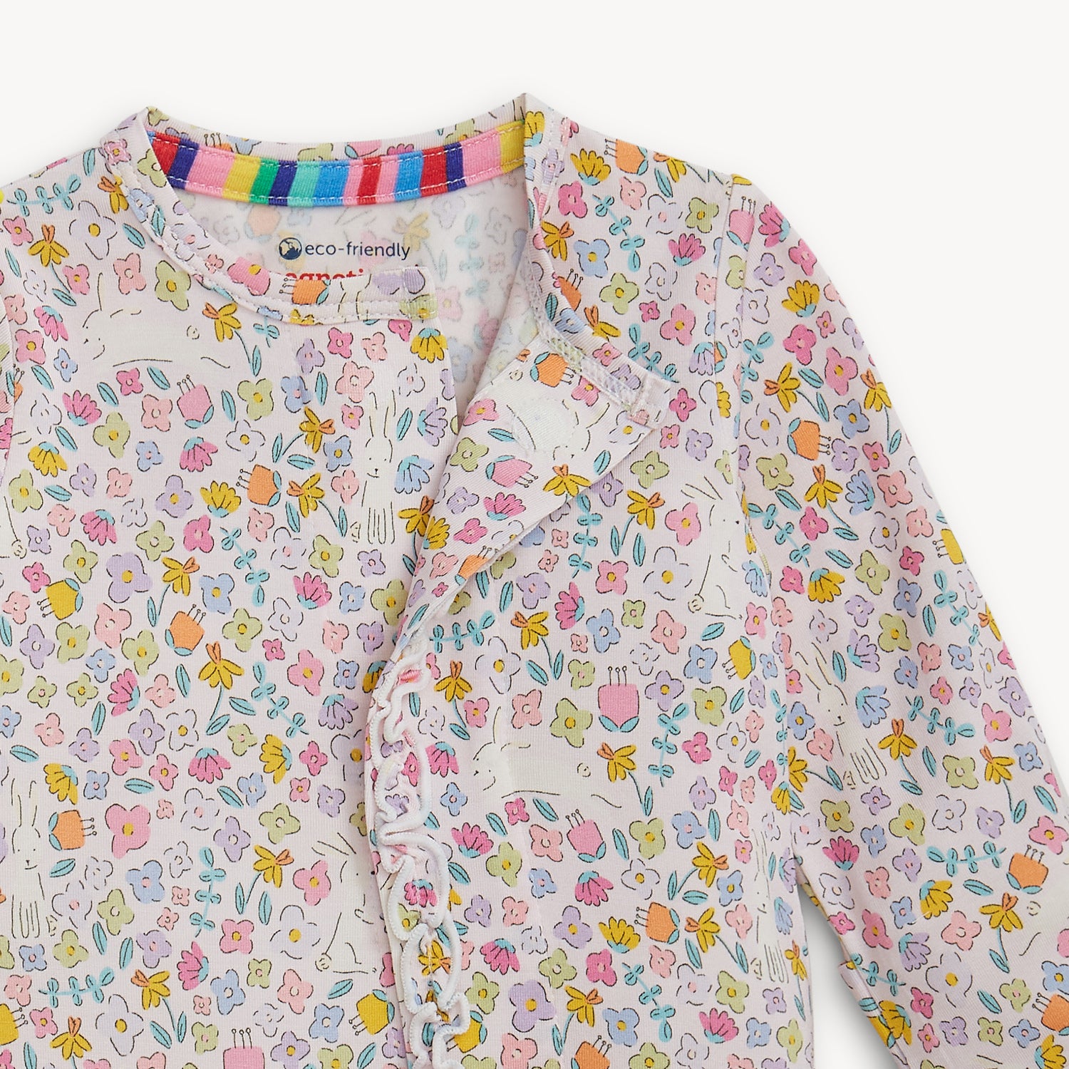 Magnetic Ruffle Footie (Bunny Blossom)