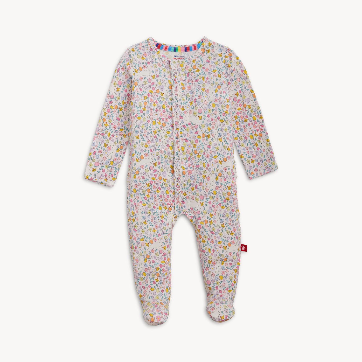 Magnetic Ruffle Footie (Bunny Blossom)