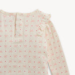 Magnetic Ruffle Long Sleeve Pajamas (Heart & Bow)