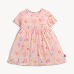 Magnetic Short Sleeve Pocket Dress (Deep Chic Pink)